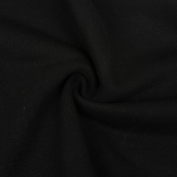 Ткань Футер 3-х нитка, Петля, цвет Черный (на отрез)  в Нефтекамске