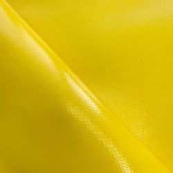 Ткань ПВХ 600 гр/м2 плотная, Жёлтый (Ширина 150см), на отрез  в Нефтекамске