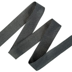 Окантовочная лента-бейка, цвет Чёрный 22мм (на отрез)  в Нефтекамске