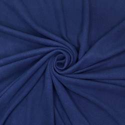 Ткань Флис Односторонний 130 гр/м2, цвет Темно-синий (на отрез)  в Нефтекамске