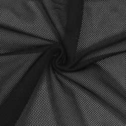 Трикотажная Сетка 75 г/м2, цвет Черный (на отрез)  в Нефтекамске