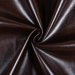 Ткань Дерматин (Кожзам) для мебели, цвет Темно-Коричневый (на отрез)  в Нефтекамске