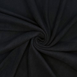 Ткань Флис Односторонний 130 гр/м2, цвет Черный (на отрез)  в Нефтекамске