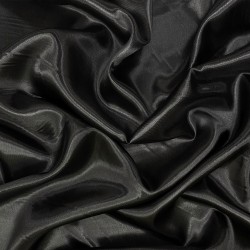 Атлас-сатин, цвет Черный (на отрез)  в Нефтекамске