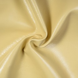 Ткань Дерматин (Кожзам) для мебели, цвет Кремовый (на отрез)  в Нефтекамске