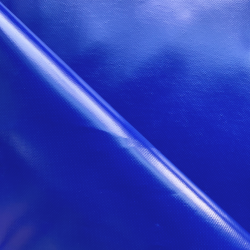 Ткань ПВХ 450 гр/м2, Синий (Ширина 160см), на отрез  в Нефтекамске